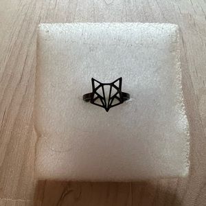 Black Fox Stainless Steel Ring - size 7.25